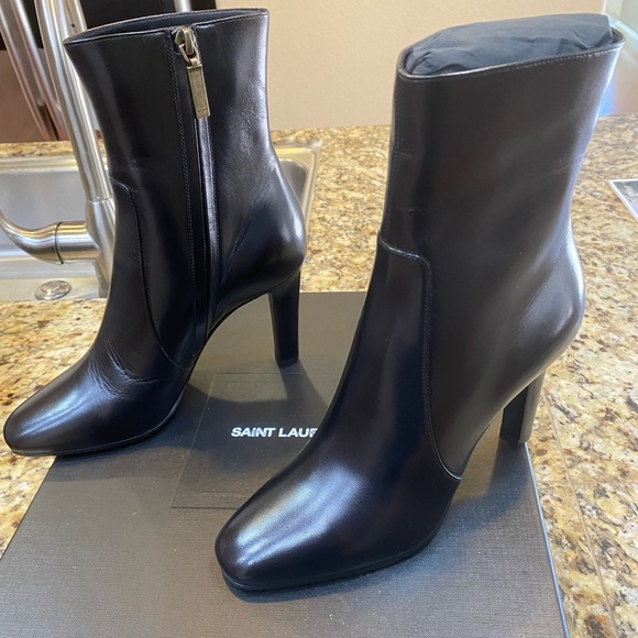 Brand New Black - Blu Bootie SAINT LAURENT - Picture 8 of 9